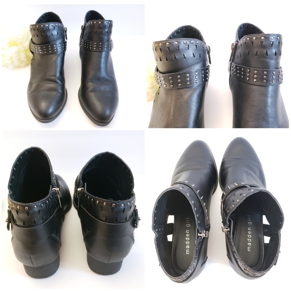 Madden Girl Ariizona Booties Black Size 7.5M - Picture 4 of 8
